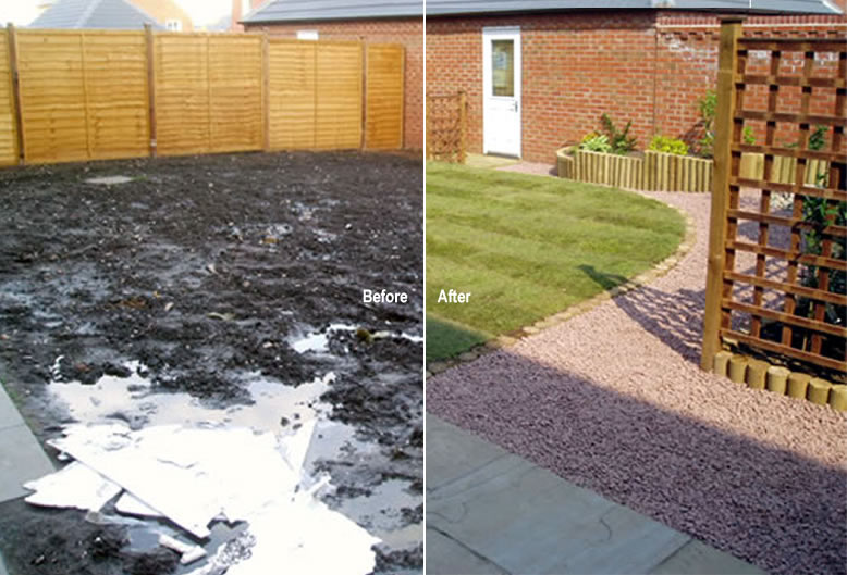 before and after our work by Hartley Landscapes