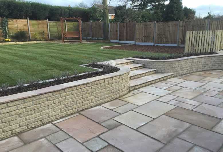 walls and steps by Hartley Landscapes